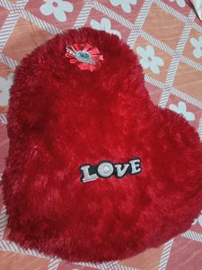 Heart Shaped "LOVE" Plush Cushion