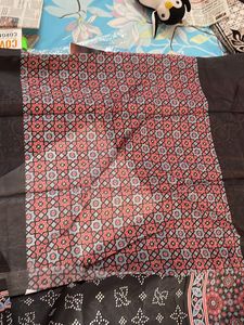 Saree With Ajrakh Print From Griiham