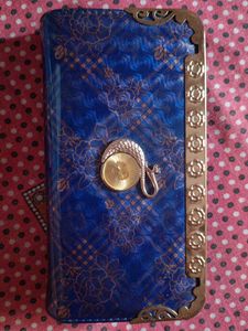 Elegant Blue Floral Wallet