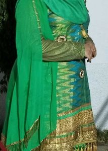 Teal &amp; Gold Pakistani Suit