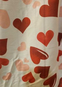 Chic Heart Print Button-Up Shirt