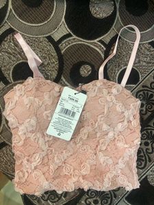 Shein Padded Lace Floral Blouse
