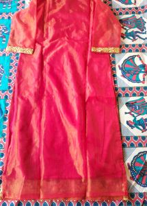Stunning Red Embroidered Kurta Set