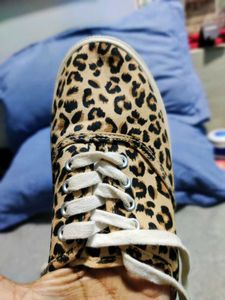 Leopard Print Canvas Sneakers