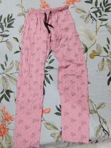 Pink Heart Print Pajama Top