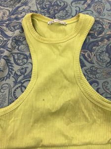 Zara Ribbed Racerback Tank Top