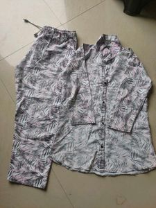 Leaf Print Kurta Set
