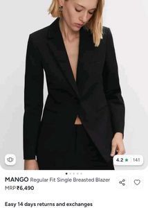MNG Black Blazer Jacket