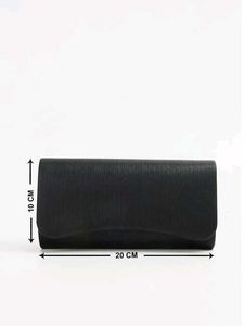 Code by Lifestyle Black Textured Clutch