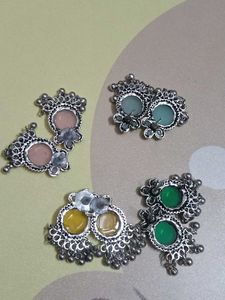Boho Gemstone Earrings Set