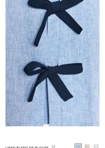 Linen Bow Blouse