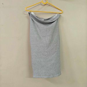 zara ribbed knee length skirt