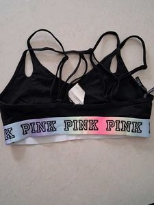 XS PINK Sports Bra Rainbow Band