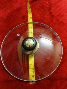 24 carat Set of 2 Glass Pot Lids