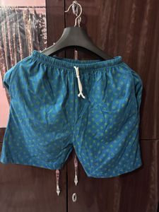 Blue Printed Sleep Shorts