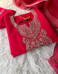 Vibrant Pink Embroidered Kurta Set
