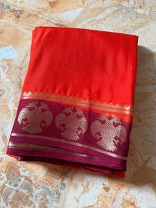 Gandaberunda crepe silk saree
