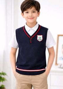 New Wit tag Boys Blue Sweater Vest 7 to 11yrs