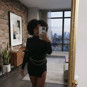Black Turtleneck mini dress
