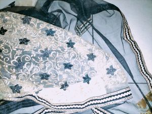 Black And Golden Saree