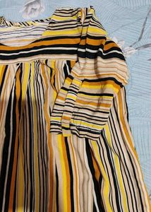 Striped rayon Kurta Dress