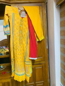 Yellow Embroidered Kurta Set
