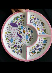 Kids Unicorn Divided Plate