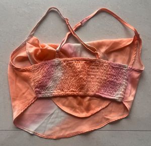 Peach Smocked Tank Top