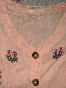 Embroidered Pink tshirt