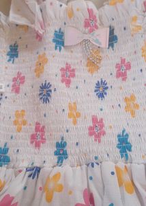 Cute Floral Print Cotton Dress