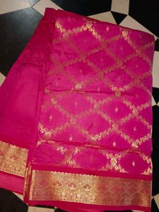 PINK BANARASI PATTU SAREE
