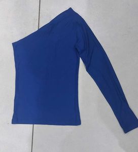 One-Shoulder Ribbed Top