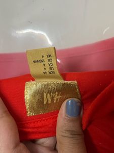 H&amp;M BRANDED Stunning Red Ruched Skirt