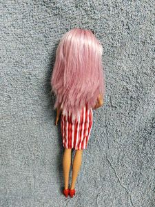 Barbie Doll Red and White Striped Dress