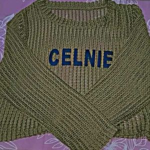 🥵💕✨Olive Green Knitted Sweater