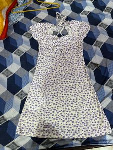 Cute Floral Print Mini Dress