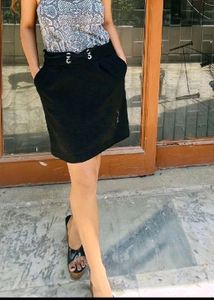 Classy Black Skirt Adjustable Waist
