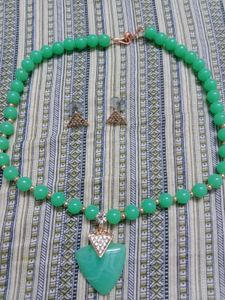 Mint Green Necklace and Earring Set