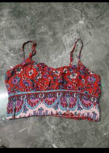 Boho Floral Print Crop Top