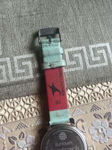 Stylish Mint Green Leather Watch