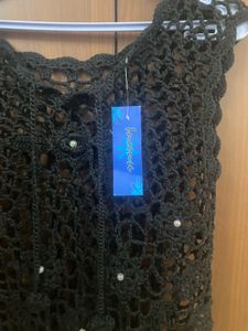 New Crochet Black Top