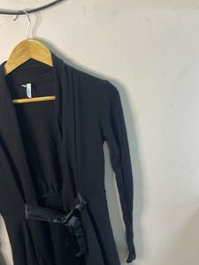 Black Cardigan with Belt