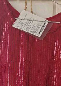 Maroon Sequinned Kurta Sharara Set