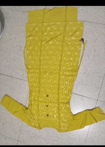 Yellow Sequined Kurta with Palazzo &amp; Dupatta