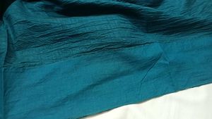 Elegant Teal Saree with Gold Floral Print