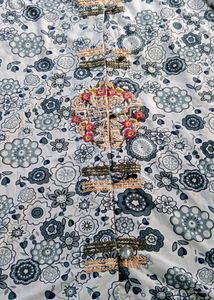 Floral Print Mandarin Neck Top