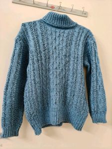 Cozy Blue Turtleneck Sweater