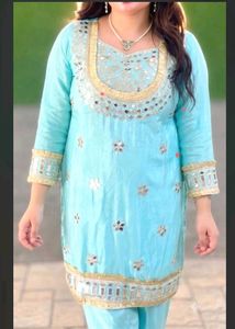Mirror work Kurti♥️