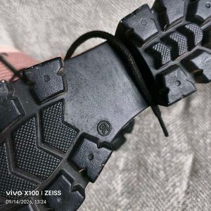 N. Unique Pink Lace-Up Combat Boots