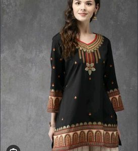 Black Printed kurti